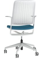 Nowy Styl Bürostuhl WITHME Stoff blau, Gestell grau