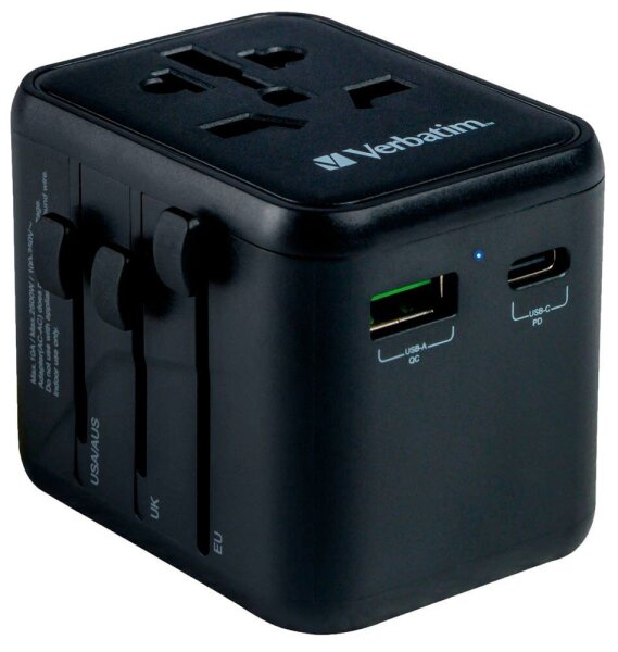 verbatim UTA-02 Reise-Ladeadapter schwarz, 20 W
