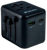 verbatim UTA-02 Reise-Ladeadapter schwarz, 20 W