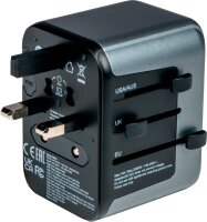 verbatim UTA-03 Reise-Ladeadapter schwarz, grau, 30 W