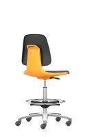 bimos Arbeitsdrehstuhl Labsit orange, schwarz Kunstleder
