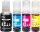 KMP  schwarz, cyan, magenta, gelb Tintenflaschen kompatibel zu EPSON 102 (T03R640), 4er-Set