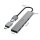 hama USB-Hub Ultra Slim 4-fach grau