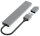 hama USB-Hub Ultra Slim 4-fach grau