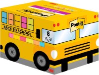 Post-it® Super Sticky Schulbus Haftnotizen extrastark...