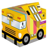 Post-it® Super Sticky Schulbus Haftnotizen extrastark...