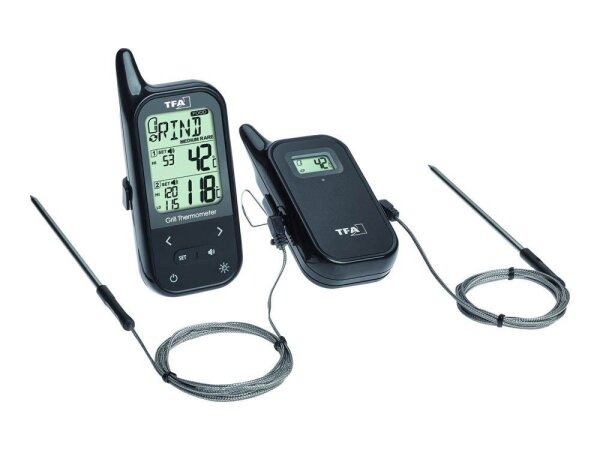 TFA® Küchen-Chef Twin 14.1511.01 Kerntemperatur-Lebensmittelthermometer schwarz, 1 St.