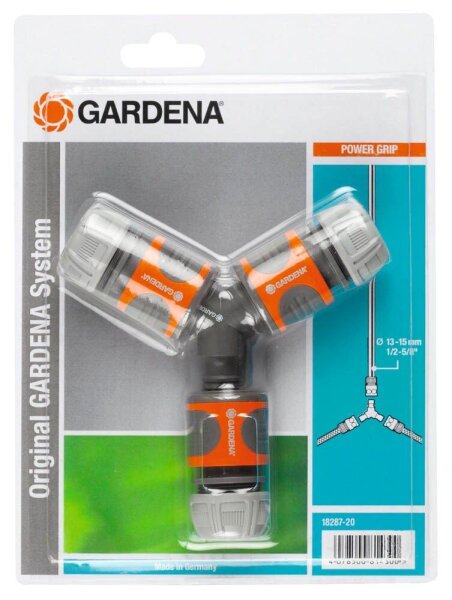GARDENA Wasserverteiler-Set für Gartenschlauch Abzweig-Satz 18287-20 13 mm (1/2 Zoll), 15 mm (5/8 Zoll) Wasseranschluss, 1 St.