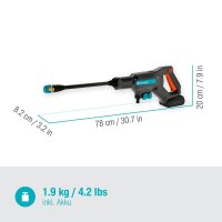 GARDENA AquaClean 24/18V P4A Akku-Druckreiniger 18,0 V, mit 1 Akku