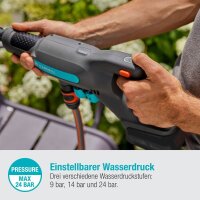 GARDENA AquaClean 24/18V P4A Akku-Druckreiniger 18,0 V, mit 1 Akku