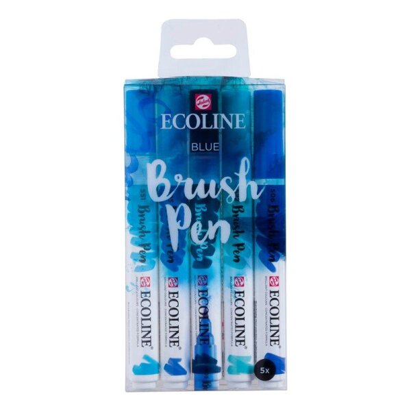 Talens ECOLINE® Brush-Pens blau, 5 St.