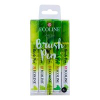 Talens ECOLINE© Brush-Pens grün, 5 St.