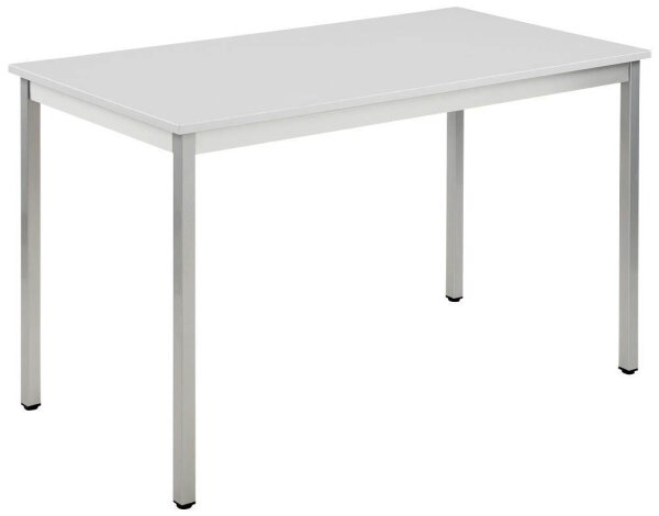 SODEMATUB Mehrzwecktisch lichtgrau, alu rechteckig, Vierkantrohr alu, 120,0 x 60,0 x 74,0 cm