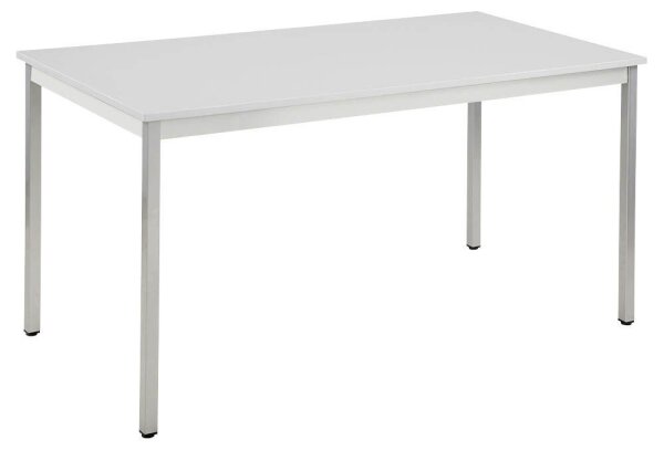 SODEMATUB Mehrzwecktisch lichtgrau, alu rechteckig, Vierkantrohr alu, 140,0 x 70,0 x 74,0 cm