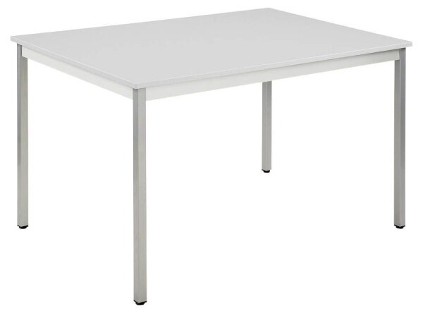 SODEMATUB Mehrzwecktisch lichtgrau, alu rechteckig, Vierkantrohr alu, 140,0 x 80,0 x 74,0 cm