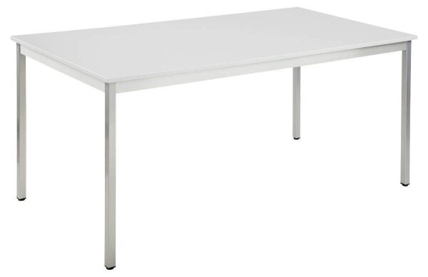 SODEMATUB Mehrzwecktisch lichtgrau, alu rechteckig, Vierkantrohr alu, 160,0 x 80,0 x 74,0 cm