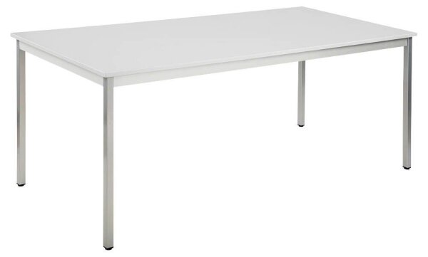 SODEMATUB Mehrzwecktisch lichtgrau, alu rechteckig, Vierkantrohr alu, 180,0 x 80,0 x 74,0 cm