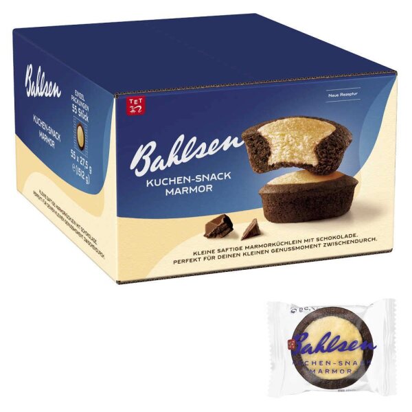 Bahlsen Kuchen Snack Marmor Gebäck 1,52 kg, 55 St.