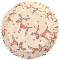 60 PAPSTAR Muffinförmchen Sterne & Elche (farbsortiert) Ø 5,0 cm