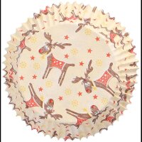 60 PAPSTAR Muffinförmchen Sterne & Elche (farbsortiert) Ø 5,0 cm
