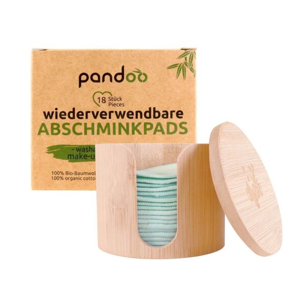 pandoo Abschminkpads waschbar 1-lagig weiß, 18 St.