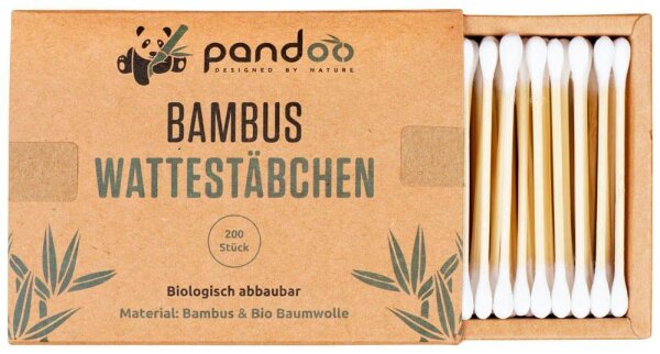 pandoo Wattestäbchen weiß, 200 St.
