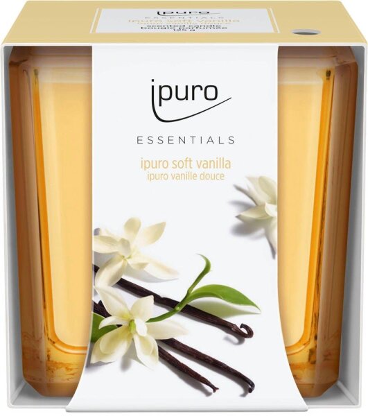 ipuro Duftkerze Soft Vanilla gelb Vanilla