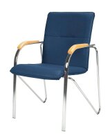 Nowy Styl Besucherstühle Samba blau Kunstleder, 2 St.