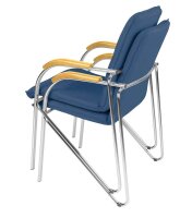 Nowy Styl Besucherstühle Samba blau Kunstleder, 2 St.