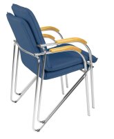 Nowy Styl Besucherstühle Samba blau Kunstleder, 2 St.