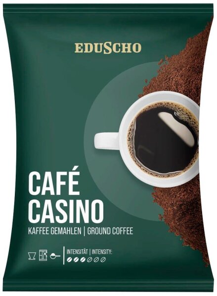 EDUSCHO cafe casino Kaffee, gemahlen, Arabica- und Robustabohnen 80 x 60 g