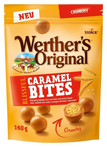 Werther’s® Original Blissful Caramel Bites Crunchy Bonbons 140 g, 1 Pack