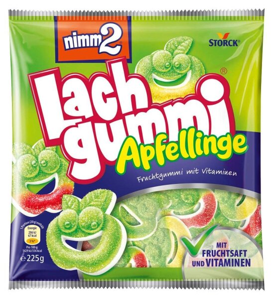 nimm2® Lachgummi Apfellinge Fruchtgummi 225,0 g, 1 Pack
