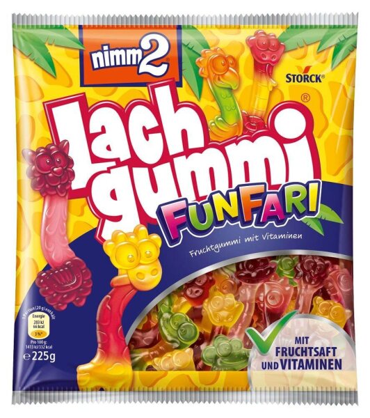 nimm2® Lachgummi FunFari  Fruchtgummi 225,0 g, 1 Pack