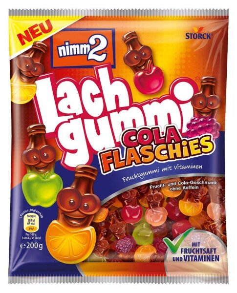 nimm2® Lachgummi Cola Flaschies Fruchtgummi 200,0 g, 1 Pack