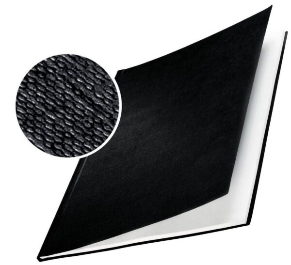 LEITZ Buchbindemappen schwarz Hardcover für 176 - 210 Blatt DIN A4, 10 St.