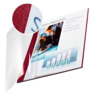 LEITZ Buchbindemappen rot Softcover für 36 - 70...