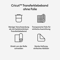 cricut? Transferklebeband ohne Trägerfolie für Vinylfolien 33,0 cm x 9,0 m, 1 R