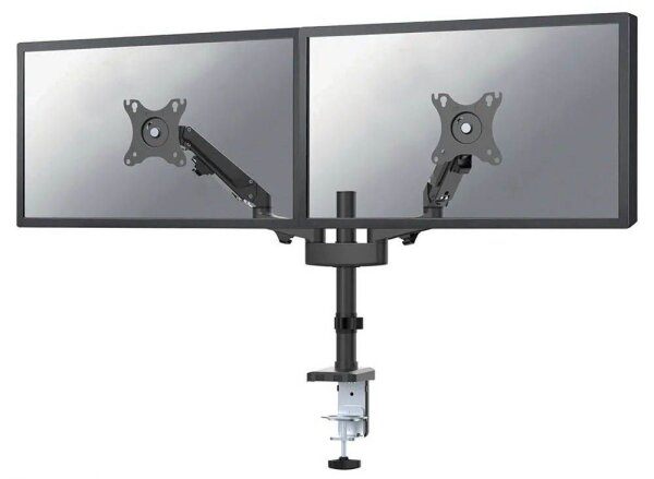 Neomounts Monitor-Halterung DS70-750BL2 schwarz für 2 Monitore, Tischklemme, Tischbohrung