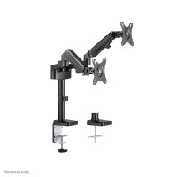 Neomounts Monitor-Halterung DS70-750BL2 schwarz für 2 Monitore, Tischklemme, Tischbohrung