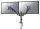 Neomounts Monitor-Halterung DS70-750BL2 schwarz für 2 Monitore, Tischklemme, Tischbohrung