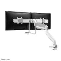 Neomounts Monitor-Halterung DS75-450WH2 weiß für 2 Monitore, Tischklemme, Tischbohrung