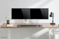 Neomounts Monitor-Halterung DS75-450WH2 weiß für 2 Monitore, Tischklemme, Tischbohrung