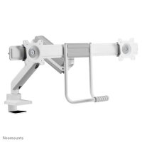 Neomounts Monitor-Halterung DS75-450WH2 weiß für 2 Monitore, Tischklemme, Tischbohrung