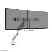 Neomounts Monitor-Halterung DS75-450WH2 weiß für 2 Monitore, Tischklemme, Tischbohrung