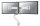 Neomounts Monitor-Halterung DS75-450WH2 weiß für 2 Monitore, Tischklemme, Tischbohrung