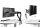 Neomounts Monitor-Halterung DS75-450WH2 weiß für 2 Monitore, Tischklemme, Tischbohrung