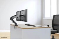 Neomounts Monitor-Halterung DS70-700BL2 schwarz für 2 Monitore, Tischklemme