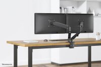 Neomounts Monitor-Halterung DS70-700BL2 schwarz für 2 Monitore, Tischklemme