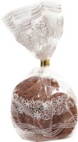 folia Zellglas-Bodenbeutel S weißer Spitzendruck...
